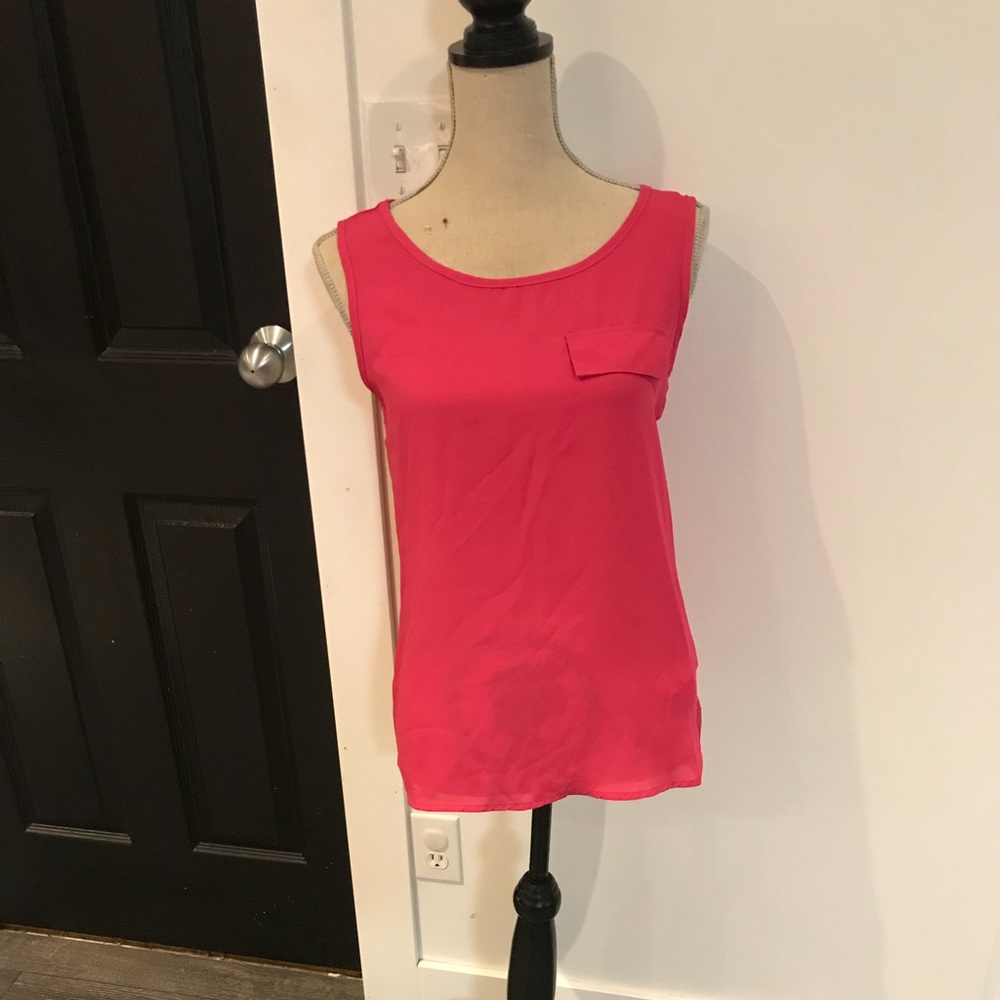Bright pink tank